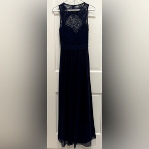 Bill Levkoff Navy Bridesmaid Dress 1251 Size 6